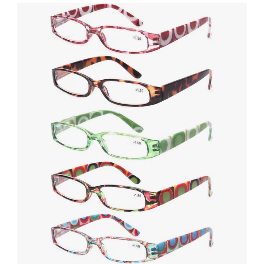 Kerecsen Reading Glasses 5 Pairs Women Fashion Spring Hinge +2.25 Strength
